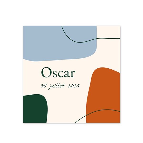 Faire-part carré (14,3 cm x 14,3 cm)