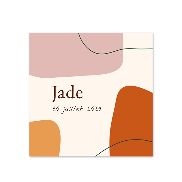 Faire-part carré (14,3 cm x 14,3 cm)