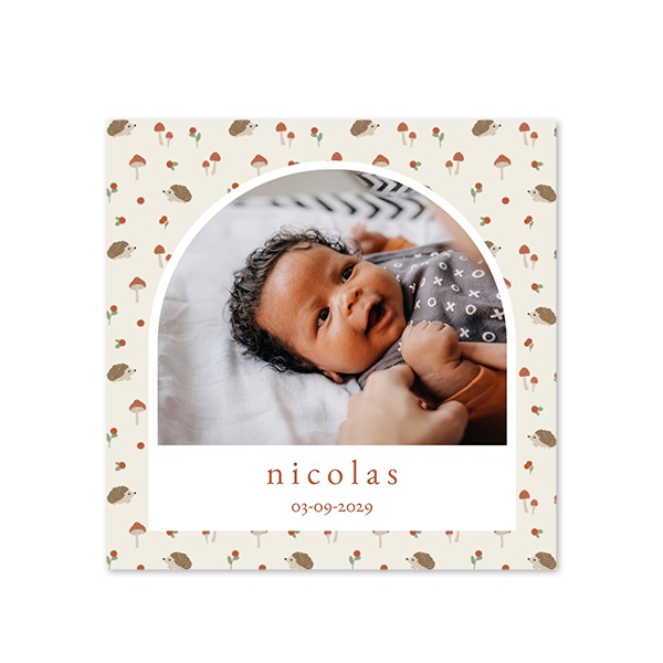 Geburtskarte Quadratisch (14,3 cm x 14,3 cm) Geburtskarte Quadratisch (14,3 cm x 14,3 cm)