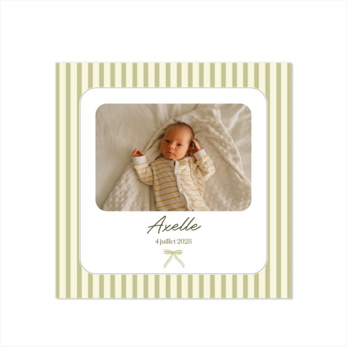 Faire-part carré (14,3 cm x 14,3 cm)