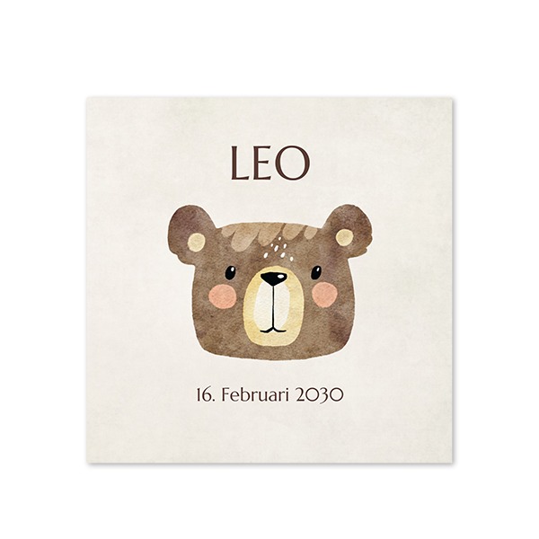 Geburtskarte Quadratisch (14,3 cm x 14,3 cm)