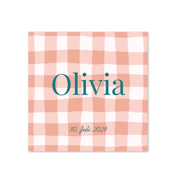 Geburtskarte Quadratisch (14,3 cm x 14,3 cm)