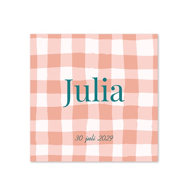 Geboortekaart Vierkant (14,3 cm x 14,3 cm)