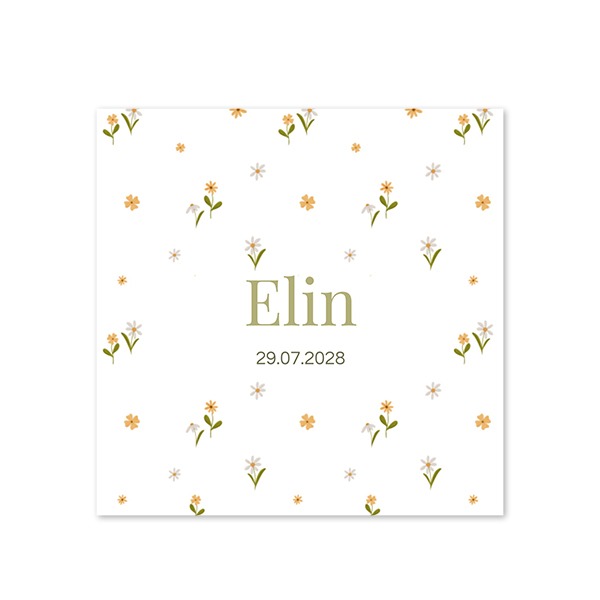Geburtskarte Quadratisch (14,3 cm x 14,3 cm) Geburtskarte Quadratisch (14,3 cm x 14,3 cm)
