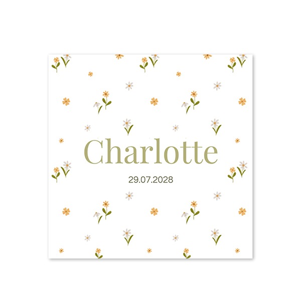 Faire-part carré (14,3 cm x 14,3 cm)