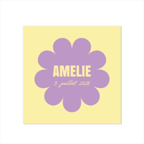 Faire-part carré (14,3 cm x 14,3 cm)