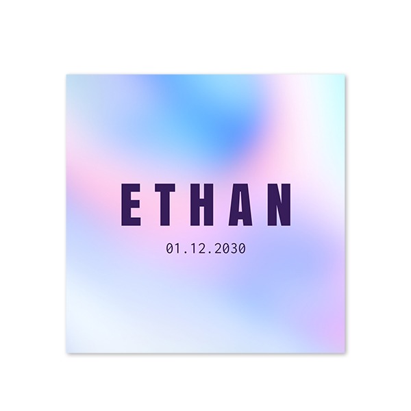 Faire-part carré (14,3 cm x 14,3 cm)