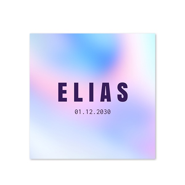 Geboortekaart Vierkant (14,3 cm x 14,3 cm)