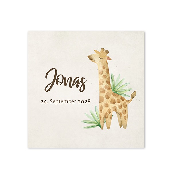Geburtskarte Quadratisch (14,3 cm x 14,3 cm)
