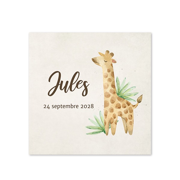 Faire-part carré (14,3 cm x 14,3 cm)