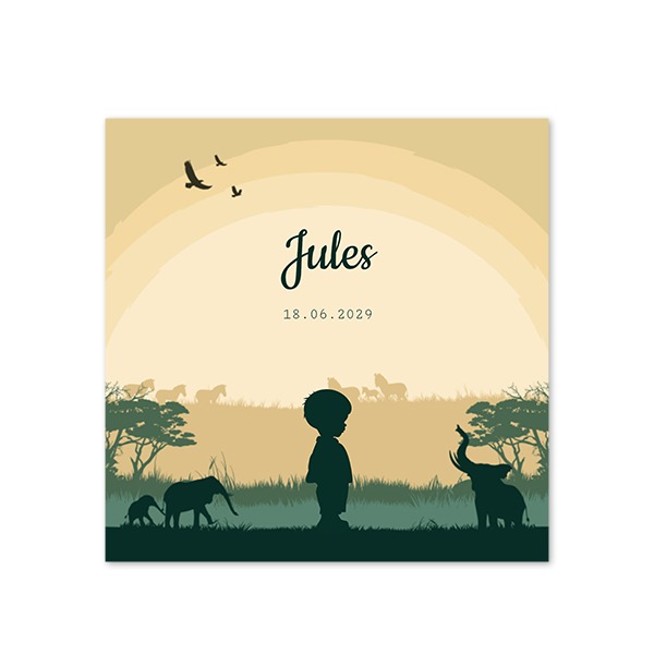 Faire-part carré (14,3 cm x 14,3 cm)