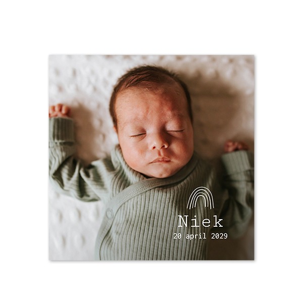 Geboortekaart Vierkant (14,3 cm x 14,3 cm) Geboortekaart Vierkant (14,3 cm x 14,3 cm)