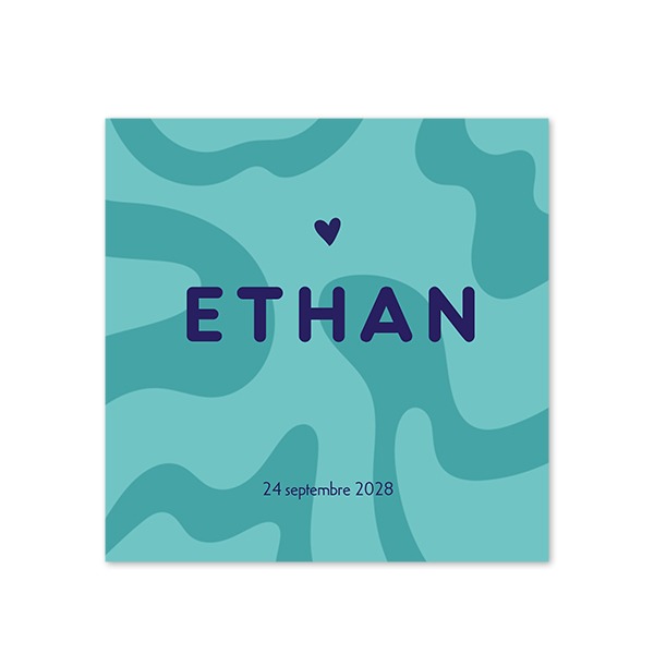 Faire-part carré (14,3 cm x 14,3 cm)