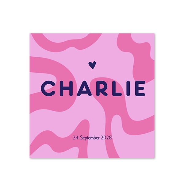 Geburtskarte Quadratisch (14,3 cm x 14,3 cm)