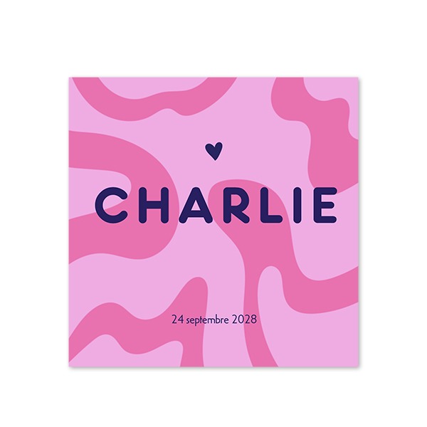 Faire-part carré (14,3 cm x 14,3 cm)