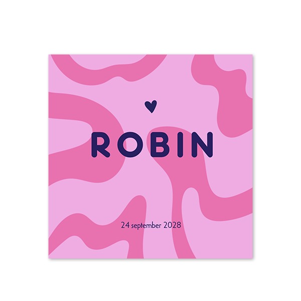 Geboortekaart Vierkant (14,3 cm x 14,3 cm)