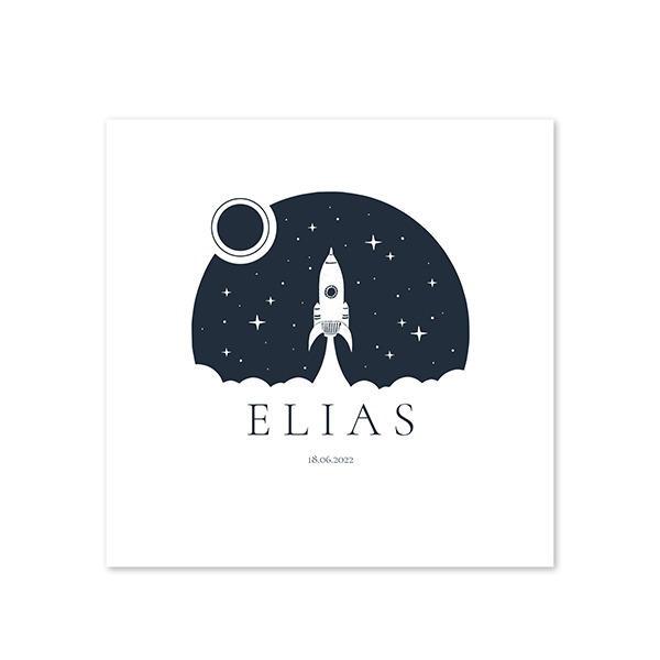 Geboortekaart Vierkant (14,3 cm x 14,3 cm)