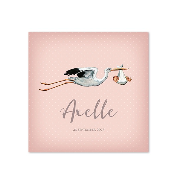 Geboortekaart Vierkant (14,3 cm x 14,3 cm)