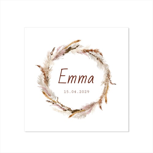 Faire-part carré (14,3 cm x 14,3 cm)