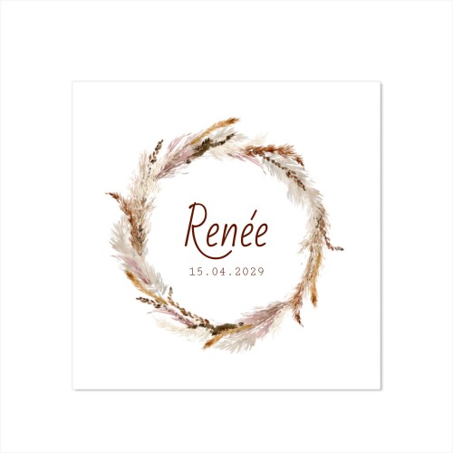 Geboortekaart Vierkant (14,3 cm x 14,3 cm)