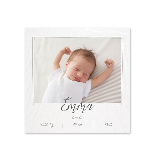 Geboortekaart Vierkant (14,3 cm x 14,3 cm) Geboortekaart Vierkant (14,3 cm x 14,3 cm)