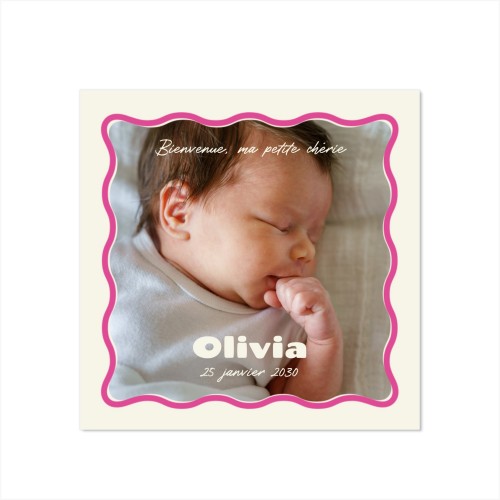 Faire-part carré (14,3 cm x 14,3 cm)