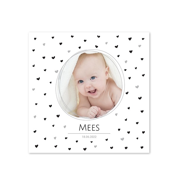 Geboortekaart Vierkant (14,3 cm x 14,3 cm)