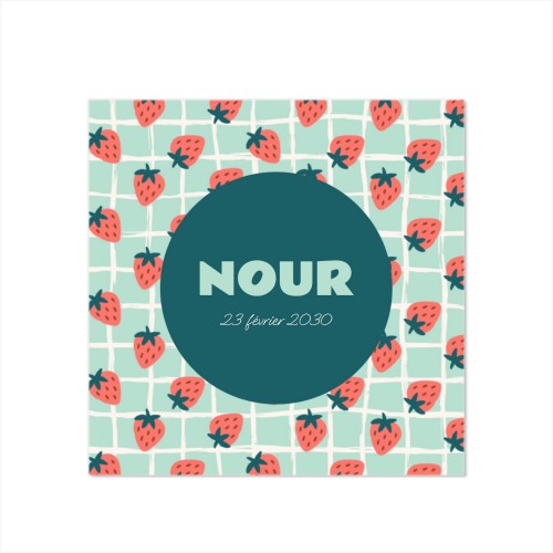 Faire-part carré (14,3 cm x 14,3 cm)