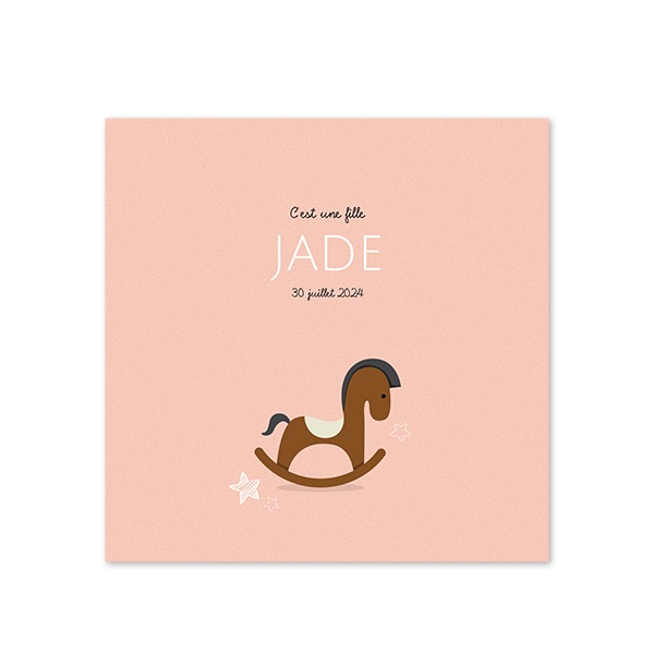 Faire-part carré (14,3 cm x 14,3 cm)