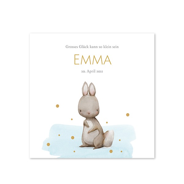 Geburtskarte Quadratisch (14,3 cm x 14,3 cm)