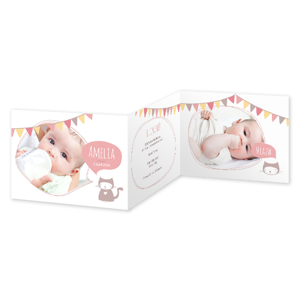 Faire-part 3 volets Paysage 14,3 x 10 cm Faire-part 3 volets Paysage 14,3 x 10 cm