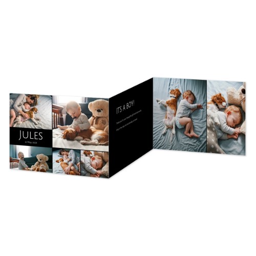 Dubbelgevouwen wenskaart liggend 14,3 x 10 cm