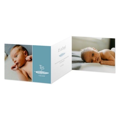 Dubbelgevouwen Kaart Liggend 14,3 x 10 cm