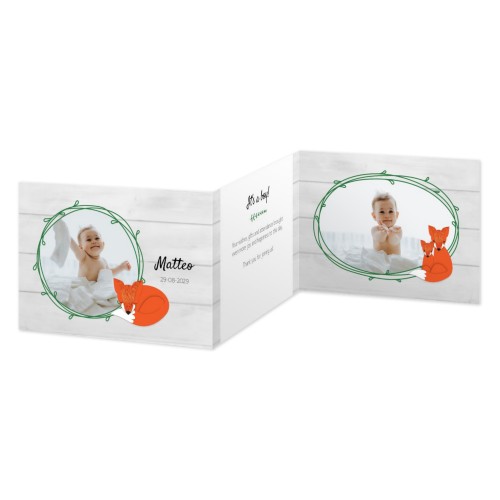 Faire-part 3 volets Paysage 14,3 x 10 cm