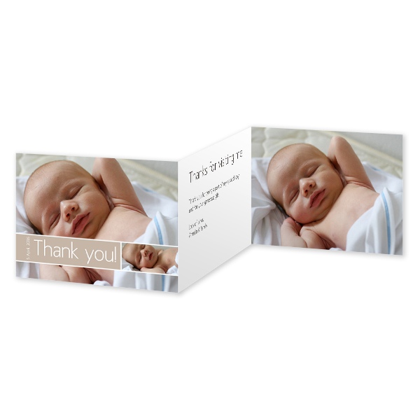 Dubbelgevouwen wenskaart liggend 14,3 x 10 cm