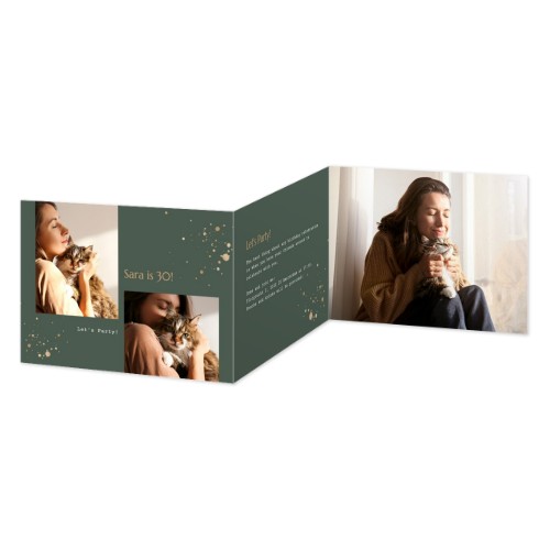 Dubbelgevouwen wenskaart liggend 14,3 x 10 cm Dubbelgevouwen wenskaart liggend 14,3 x 10 cm