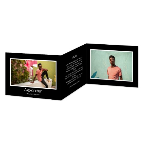 Faire-part 3 volets Paysage 14,3 x 10 cm