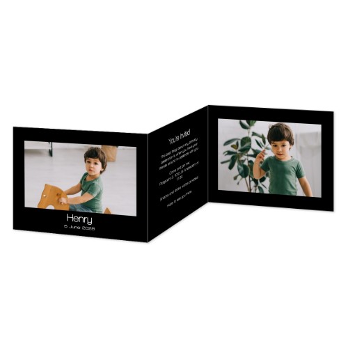 Faire-part 3 volets Paysage 14,3 x 10 cm