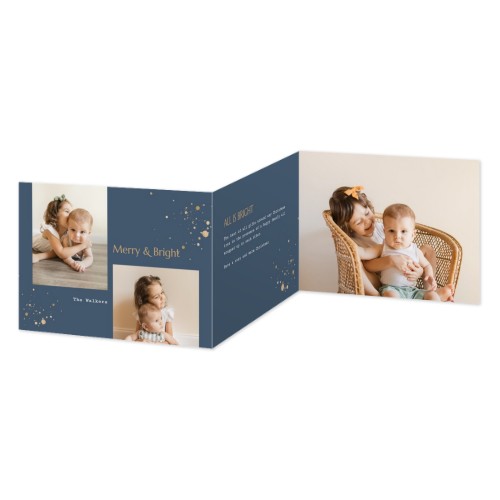 Doppelt gefaltete Grusskarte Querformat 14,3 x 10 cm