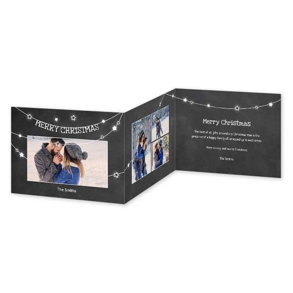 Doppelt gefaltete Grusskarte Querformat 14,3 x 10 cm