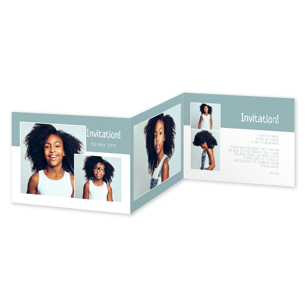 Doppelt gefaltete Grusskarte Querformat 14,3 x 10 cm