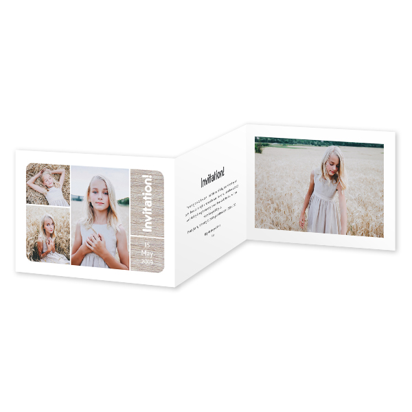 Double Folded Card Landscape 14,3 x 10 cm Double Folded Card Landscape 14,3 x 10 cm