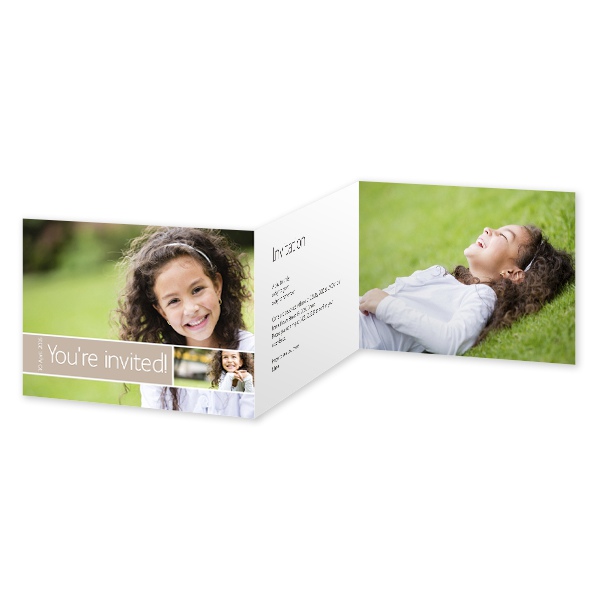 Dubbelgevouwen wenskaart liggend 14,3 x 10 cm