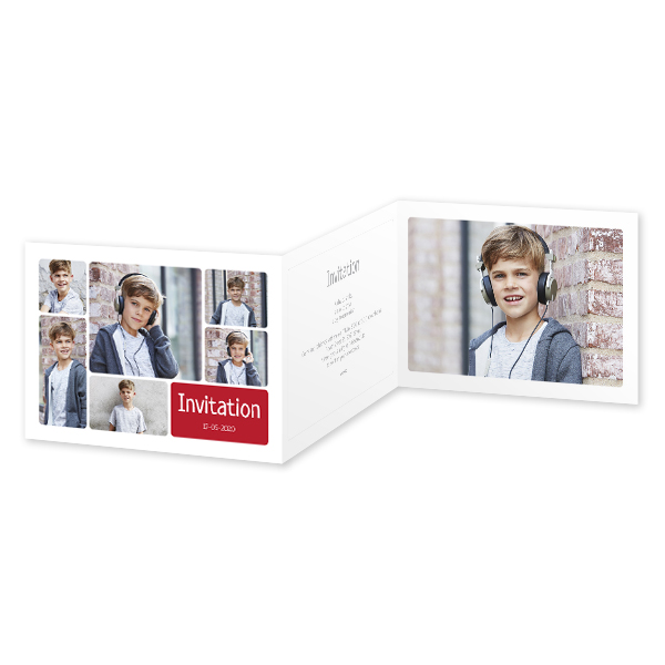 Dubbelgevouwen wenskaart liggend 14,3 x 10 cm Dubbelgevouwen wenskaart liggend 14,3 x 10 cm