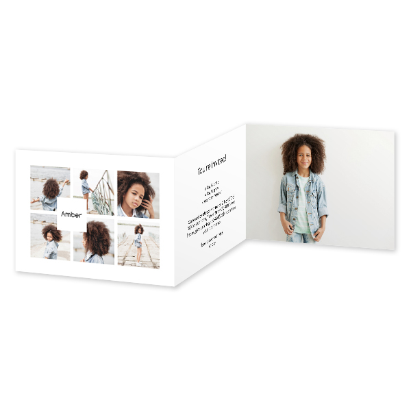 Doppelt gefaltete Grusskarte Querformat 14,3 x 10 cm