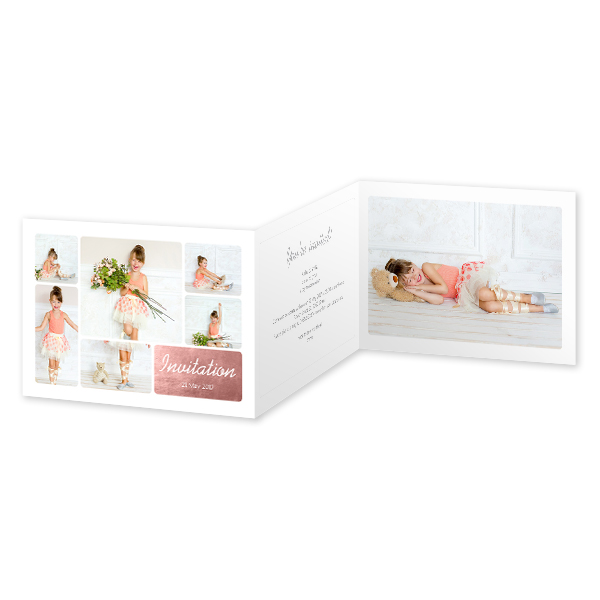 Faire-part 3 volets Paysage 14,3 x 10 cm Faire-part 3 volets Paysage 14,3 x 10 cm