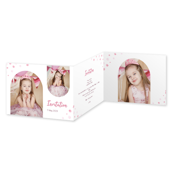 Faire-part 3 volets Paysage 14,3 x 10 cm