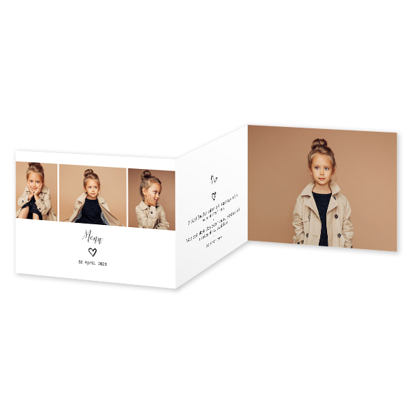 Faire-part 3 volets Paysage 14,3 x 10 cm Faire-part 3 volets Paysage 14,3 x 10 cm