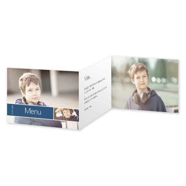 Doppelt gefaltete Grusskarte Querformat 14,3 x 10 cm