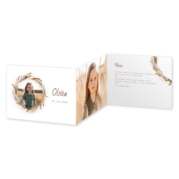 Faire-part 3 volets Paysage 14,3 x 10 cm Faire-part 3 volets Paysage 14,3 x 10 cm